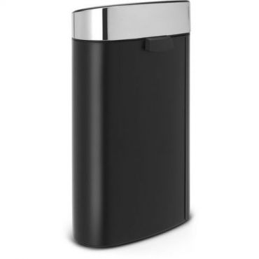 Brabantia - Roskakori Touch Bin 40L Soft-Touch mattamusta - Ruostumaton teräs - Tilava ja tyylikäs