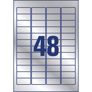 Avery - Metalliset laser-etiketit 960 kpl - 45,7x21,2 mm - Kestävä ja kierrätettävä