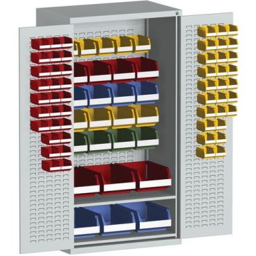 Bott - Säilytyskaappi laatikoilla 2000x1050 mm Vaaleanharmaa - 81 laatikkoa - 1500 kg kuormitus