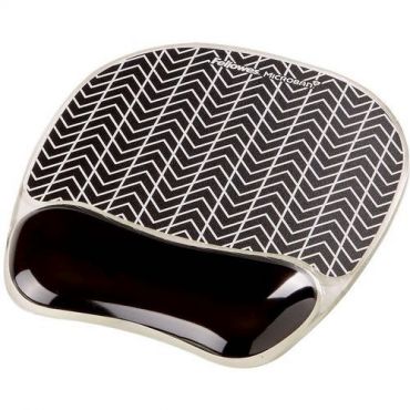 Fellowes - Ergonominen hiirimatto geelirannetuella - chevron