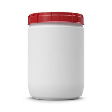 Curtec - Erityisen suurisuinen tynnyri 39 L - Valkoinen/punainen - Pinottava UN-hyväksytty HACCP-yhteensopiva