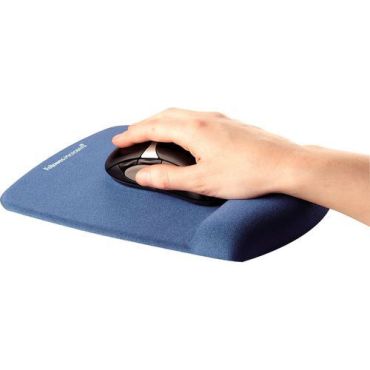 Fellowes Plushtouch - Ergonominen hiirimatto rannetuella sininen - Muistivaahto 5 vuoden takuu