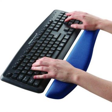 Fellowes - Ergonominen rannetuki näppäimistölle pluschtouch - sininen