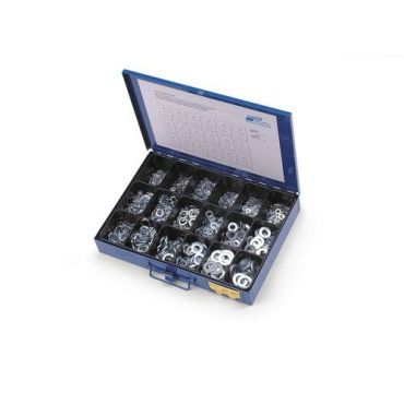 METALLIKOTELO SS614 DIN125A/127B Tasainen Grower Aluslevy Sinkitty - 1700 kpl Teräs Laatikko
