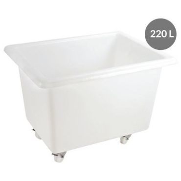 Gilac - Syvä säiliö 220 l - 2 kiinteää pyörää 2 kääntyvää jarrullista pyörää