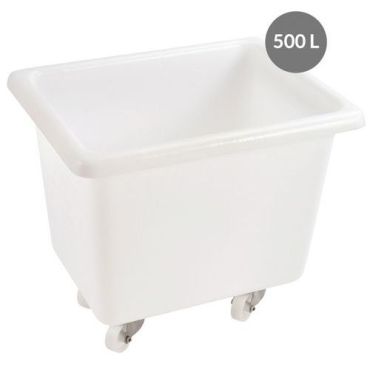 Gilac - Syvä säiliö 500 l - 2 kiinteää pyörää 2 kääntyvää jarrulla