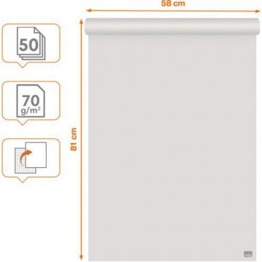 Nobo - Kaksipuolinen fläppitaulu 58x81 cm 2 kpl litteä