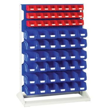 Bott - Kaksipuolinen Laatikkoteline 1450 mm - 120 Laatikkoa (18 pun. nro 2 72 sin. nro 3 48 pun.) - Teräsrunko