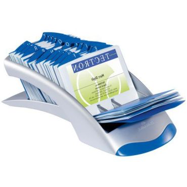 Durable - VISIFIX desk - käyntikorttikansio hopeanharmaa/sininen - 200 korttia