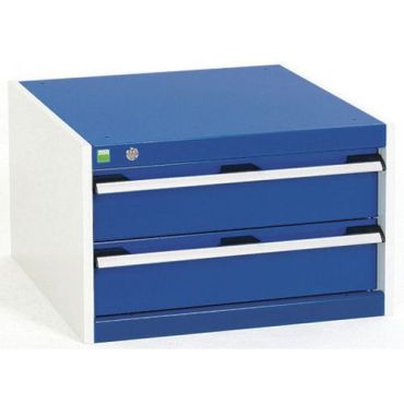Bott - Työkaappi laatikoilla cubio sl-654-2.1 vaaleanharmaa/sininen