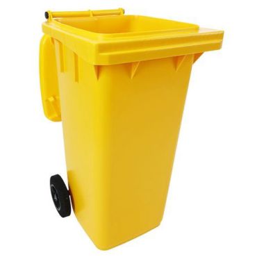 Manutan Expert - Jäteastia 120L keltainen - 2 pyörää 62% kierrätettyä materiaalia