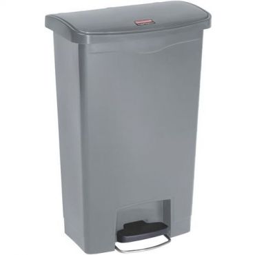 Rubbermaid - Roskakori slim jim step on front step muovia 50 litraa harmaa