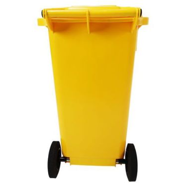 Manutan Expert - Jäteastia 120L keltainen - 2 pyörää 62% kierrätettyä materiaalia