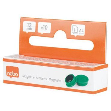 Nobo - Valkotaulumagneetti 13 mm vihreä 100 g 10 kpl