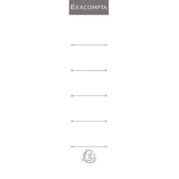 Exacompta - Rengaskansiotarrat - 10 kpl 190x42 mm Valkoinen - Selkeä merkintä arkistointiin