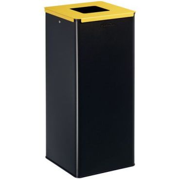Manutan Expert - Kierrätysastia muoville 40 L - Harmaa/Keltainen - Kansi - 59.2 cm korkea