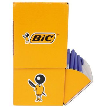 BIC - Kuulakärkikynä M10 sininen - Medium kärki 100 kpl näkyvä mustetaso