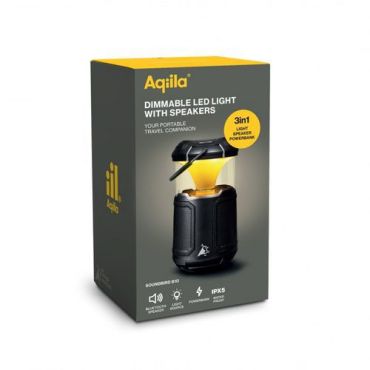 Aqiila - LED-lamppu B10 kaiuttimella - 10m kantama ladattava