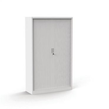 Robberechts - Valkoinen monobloc-kaappi ja rulo-ovet k198xp120 valkoiset ovet 4 hyllyä nf