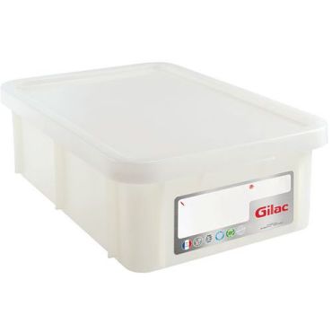 Gilac - Haccp-säiliö 25 l suorakulmainen kansilla - valkoinen