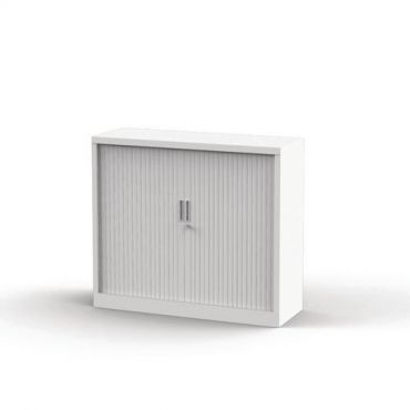 Robberechts - Valkoinen monobloc-kaappi ja rulo-ovet k100xp120 valkoiset ovet 2 hyllyä nf