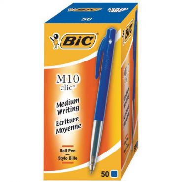 Bic - Bic m10 clic värillinen kuulakärkikynä: sininen sininen