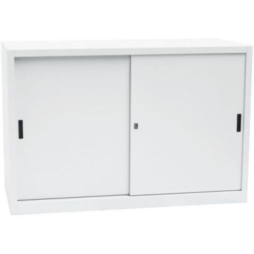 Manutan Expert - Matala kaappi CH 100x150x65 cm harmaa - 4 hyllytasoa - 250 kg kuormitus - teräs