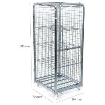 Manutan Expert - Turvarullakko 3 hyllyä - 400 kg kapasiteetti - Teräs - 10v takuu