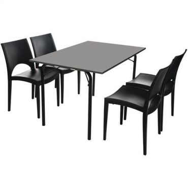 Flexfurn - U budget ‐pöytä antrasiitti