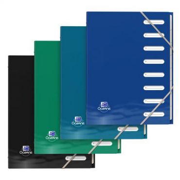 Oxford - Lajittelukansio oxford oceanis a4 8p pp läpinäkymätön sekaväri - oxford