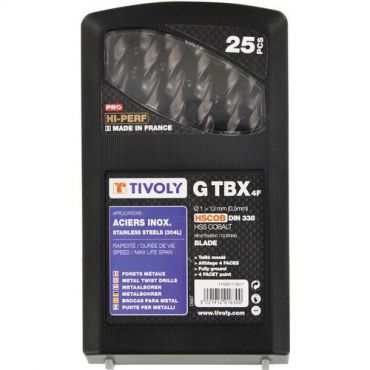 Tivoly - 25 poran sarja hss blade 1-13 mm