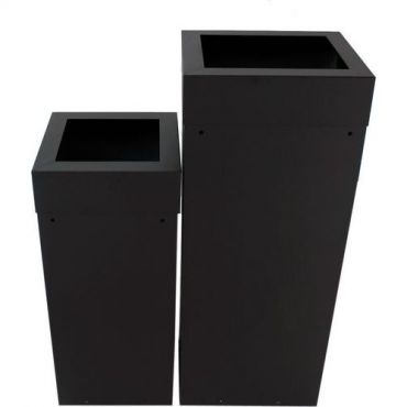Ivar - Jäteastia 90 L musta - Neliön reikä 280x220 mm - Kestävä teräs - Jätteidenkäsittely