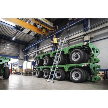 Zarges - Yksiosainen tikas SaferStep L - 8 askelmaa 2,50 m - Alumiini 150 kg kuormitus 30 % kierrätettyä materiaalia