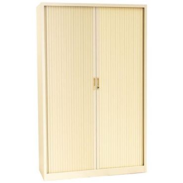 Manutan Expert - Rulokaappi 195x120 cm Beige - 4 hyllytasoa 45 kg/hylly sylinterilukko M1 paloluokka