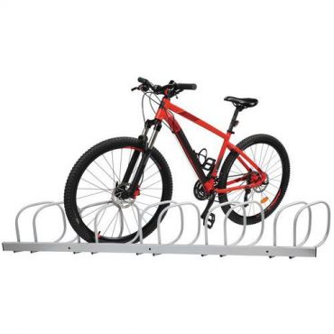 Manutan Expert - Seinäkiinnitteinen pyöräteline 5 pyörälle 90 astetta - Sinkitty teräs - 1830x295x260 mm - 7.3 kg
