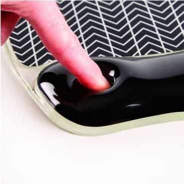 Fellowes - Ergonominen hiirimatto geelirannetuella - chevron