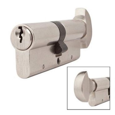 Ironmongery - Euro-painikesylinteri eri lukitus 40x40 mm nikkeliä