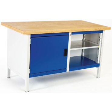 Bott - Työpöytä puuta cubio ovella l1500mm sininen
