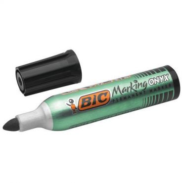 12 Kpl Pakkaus - Merkintäkynä Bic Onyx Kapea Pyöreä Kärki Musta,