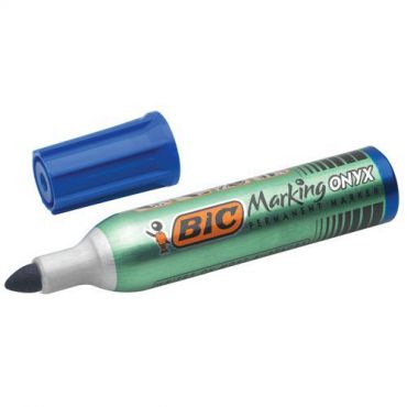 12 Kpl Pakkaus - Merkintäkynä Bic Onyx Kapea Pyöreä Kärki Sininen,
