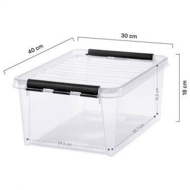 SmartStore - Säilytyslaatikko Classic 15 L läpinäkyvä pinottava keittiöön