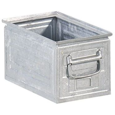 Metallilaatikko 26 L - Harmaa teräslaatikko säilytykseen - Mitat 450x300x200 mm