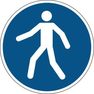 Brady - Kävelysilta opaste - Joustamaton - Ø 31,5 cm - Polypropeeni - ISO 7011 - Turvallisuus