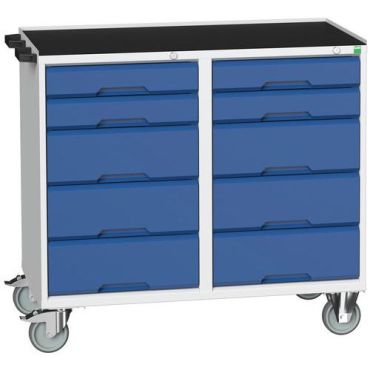 Bott - Työkaluvaunu 1050x550x965mm yläosa hyllyllä 10 laatikkoa