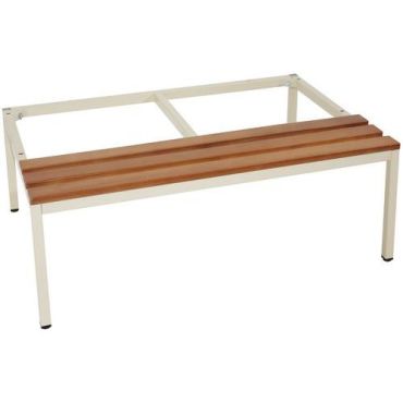 Manutan Expert - Penkki Vaatekaapille - 3 Kaappia Beige Pähkinä-tasolla Teräsrunko 885mm Leveys