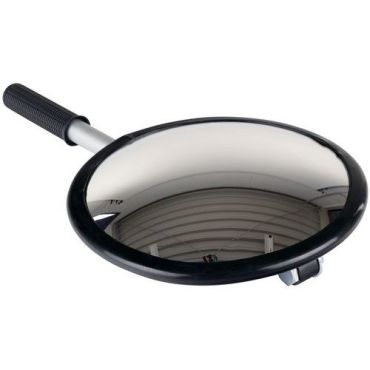 Dancop - Tarkastuspeili Ø25 cm - Pyöreä akryyli alumiinivarsi 40-110 cm - Sisä- ja ulkokäyttöön