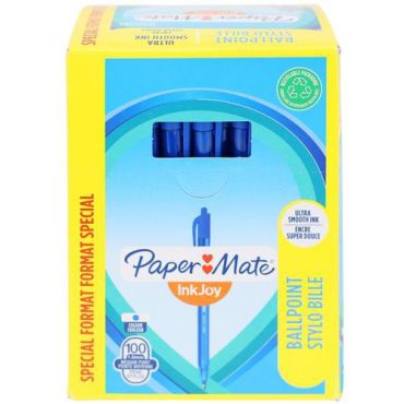 Paper Mate Inkjoy 100 kuulakärkikynä - sininen 0,5 mm kärki - tasainen kirjoitus