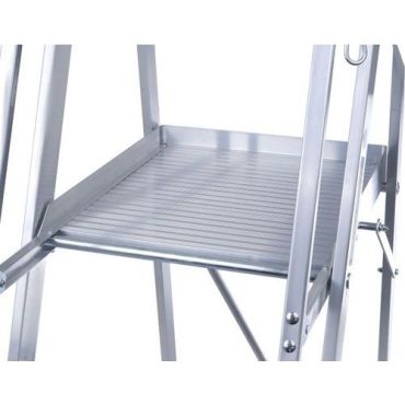 Zarges - Siirrettävät tikkaat Z600 seisontatasolla - 6 askelmaa - 150 kg kantavuus - 2600 mm korkeus