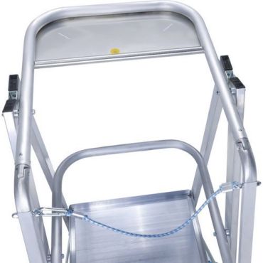 Zarges - Siirrettävät tikkaat seisontatasolla Z600 - 10 askelmaa 3600 mm korkea 150 kg kantavuus