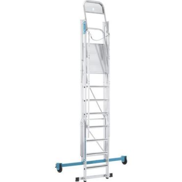Zarges - Siirrettävät tikkaat seisontatasolla Z600 - 10 askelmaa 3600 mm korkea 150 kg kantavuus